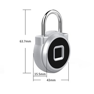 store Fingerprint Padlock Bluetooth Smart Electric Door Lock Locker Rechargeable Battery Anti-Theft