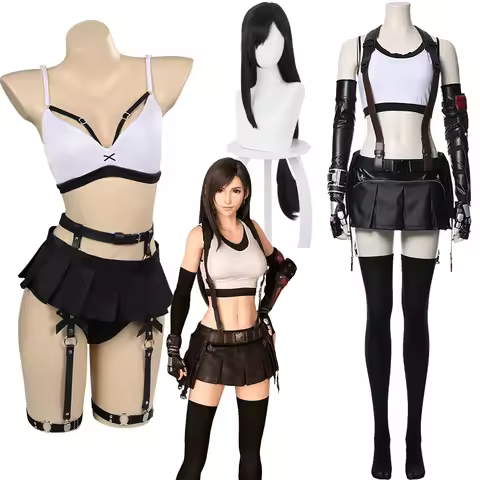 Tifa Cosplay Final Fantasy VII Cosplay Fantasia Game FF7 Costume Swimsuit Disguise For Women Adult H