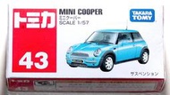 全新 Tomica 43 寶馬迷你 Mini Cooper 有後照鏡 停產絕版 Takara Tomy 多美小汽車