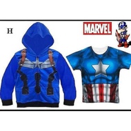 CAPTAIN AMERICA SUPERHERO BOYS JACKET AND TSHIRT