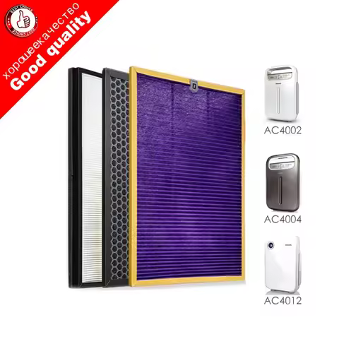 3Pcs High Quality OEM, AC4121+AC4123+AC4124 Filters for Philips AC4002 AC4004 AC4012 Air Purifier Pa