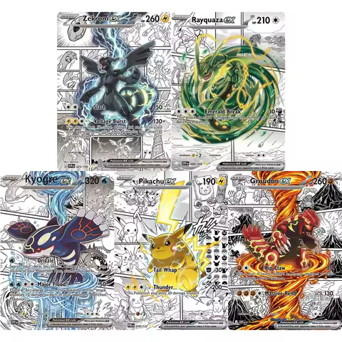 TCG Collection Cards Zekrom DIY TCG Game Cards Shining Creativity Rare Holographic Cards Gift