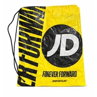 JD Sports Drawstring Bag Yellow Gym Sack Backpack Sports Shoe Beg Gym Sukan