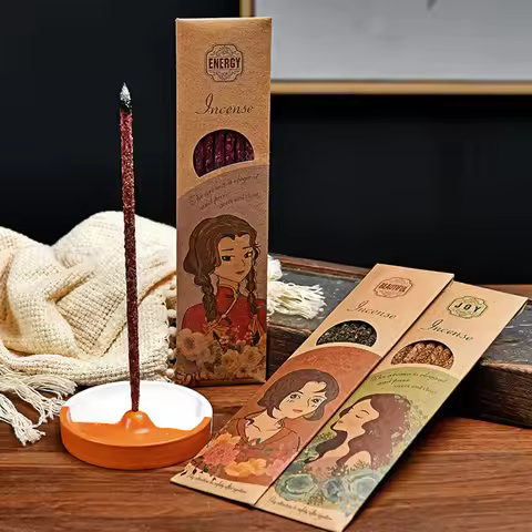 Handmade Argentina Natural Sandalwood Incense Sticks 6pcs/bag 20cm Lavender Rose Scents for Home Fra