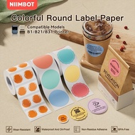 Round Label Square Thermal Food Sticker Round Label Paper NIIMBOT B21/B1/B21Pro/B31/B3S Waterproof L