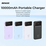 Large Capacity Fast charging 10000mAh Portable Charger Powerbank with built-in cables, USB C, USB, Lightning for iPhone,