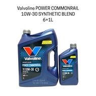 น้ำมันเครื่อง Valvoline Power Commonrail 10W-30 Synthetic Blend 6+1 ลิตร API CI-4