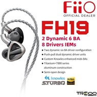 FiiO FH19 8-Driver (2DD+6BA) Hybrid In-Ear Earphone - Black