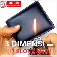 3-Dimensional Black Leather Wallet POLOS 100% Men's Leather Wallet Genuine Garut LeatherOriginal Wal