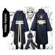Local]Naruto Anime Akatsuki Uchiha Obito Cosplay Costume for aldult Obito Clothing Obito Mask Carniv