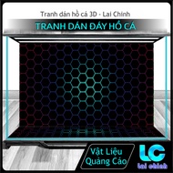 Aquarium Fish Tank Sticker, Arowana Fish Tank_Hexagonal Caro 3 Colors