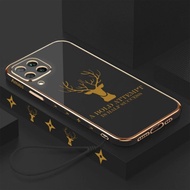 Case Samsung A12 / M12 Silicone Softcase Plating Deer Plus Tali