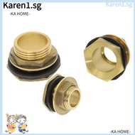 KA Pipe Joint, Fitting Nut 1/2" 3/4" 1" Hose Barb, Durable Brass Fish Tank Adapter Male Thread Coupler Connector Adapter Water Tank
