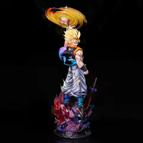 Jt Studio Dragon Ball 45cm Gogeta Statue - Cloudrise Version With Triple Interchangeable Heads Premi