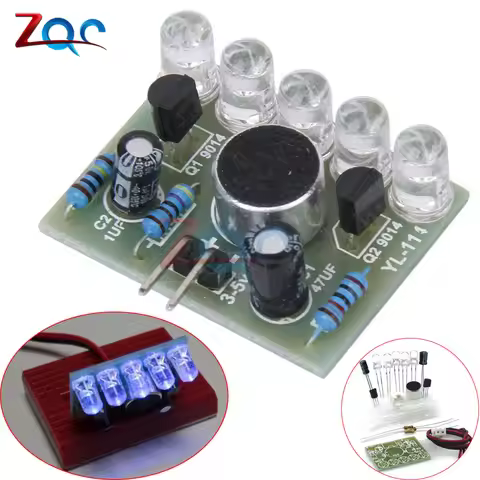 DC 3V-5.5V LED Indicator Sound Control Melody Lamp Sensor Electronic Production DIY Kits Suite Mater