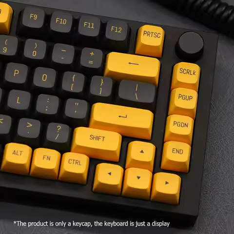 149 Keys Black Yellow CSA Profile Keycaps Double Shot PBT Keycap For Cherry Mx Switch Mechanical Gam