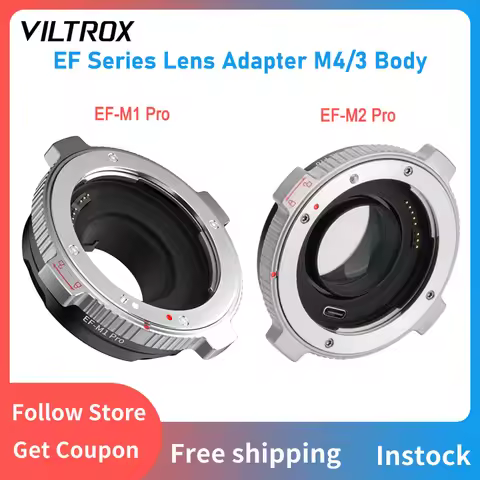 VILTROX EF-M1 Pro /EF-M2 Pro Lens Mount Adapter for Canon EF/EF-S Lenses to M4/3 Mirrorless Camera A