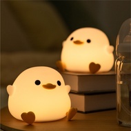 Doudou Duck Silicone Night Light with Sleeping Light Cute Sleeping Light Bedroom Bedside Charging Pa
