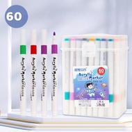 Bút dạ Acrylic 24/36/48/60/80/120 màu màu sắc tươi sáng chất lượng cao - Bút dạ màu mực gốc nước