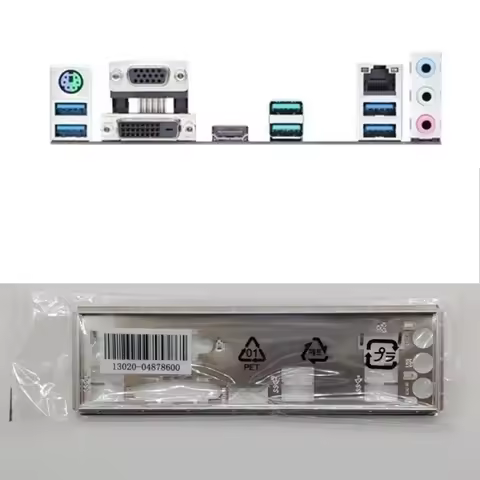 Original IO I/O Shield Back Plate Blende Bracket for ASUS PRIME B550M-K、PRIME B550M-A Motherboard Bl