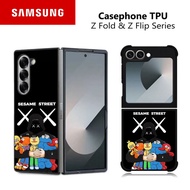 HP Casing Samsung Z Fold and Z Flip 7 6 5 4 3 SESAME STREET RK477 Hybrid Case Rubber Aluminum Plate