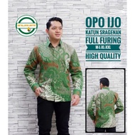 HIJAU KEMEJA Prabu BATIK Shirt For Men, Sogan OPO, Green Blue PINK, Uniform