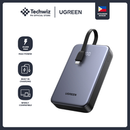 [Techwiz] UGREEN PowerBank 20000mAh 22.5W with Built-in Cable Power Bank Grey- PH