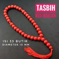 Tasbih BATU RED MARJAN DIM 10MM Contents 33 Items Accessories For Worship Equipment For MUSLIM FASHION Prayer