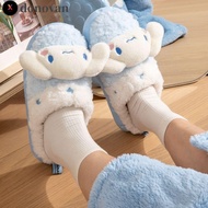 XS  Anime Plush Slippers, Kuromi Kitty Cinnamoroll Winter Fluffy Slippers, Cute Warm Fur Student Ant