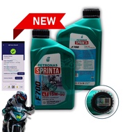 PETRONAS 4T SPRINTA F700 15W50 ORIGINAL SIRIM 1 LITER 4T ENJIN MINYAK HITAM MOTOR 4T ENGINE OIL