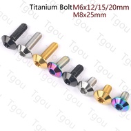 Tgou Titanium Bolt M6/M8x12/15/20/25mm Allen Hex Head or Torx Head Bolt Screw for Bicycle Motorcycle