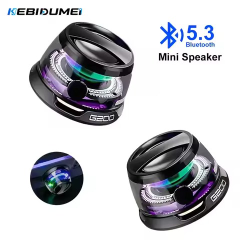 KEBIDUMEI Bluetooth 5.3 Speaker Mini Speaker Portable Magnetic Speaker Multifunctional RGB Colorful 
