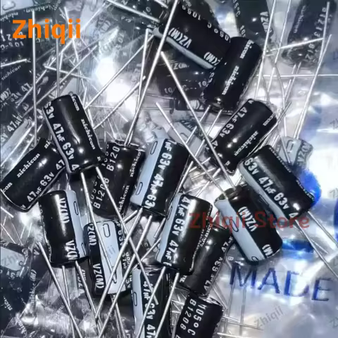 20pcs/50pcs Original new 47UF 63V Japanese Nichicon capacitor 63V47UF 6*11mm VZ 105 degrees