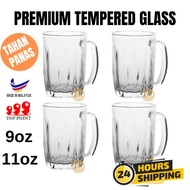 5STAR TOP POINT 9oz 11oz Tempered Glass Mug Cawan Teh Tarik Mamak Kaca Terbaja Kopi Kopitiam Tea Cof