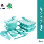 Prasmanan Set - Kotak tupperware set sayur lauk Aquamarine Biggy set - Random