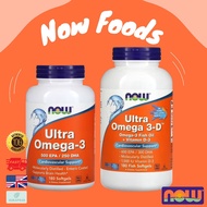 ▶ พร้อมส่ง NOW Foods Ultra Omega-3 500 EPA / 250 DHA Omega 3-D 600 EPA / 300 โอเมก้า3