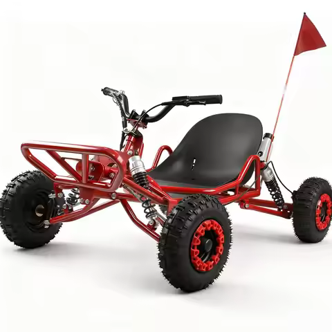 Kart, Gas Powered Go Kart 64CC for Adults amp Kids, 2 Stroke OffRoad Crazy Drift Cart with 6 Tires a