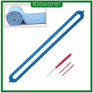 [Kloware1] Plastic Knitting Loom Kit Crochet Weaving Needle Knitter Blue 22.8inch