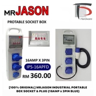 [100% ORIGINAL] MRJASON INDUSTRIAL PORTABLE BOX SOCKET & PLUG (16AMP x 3PIN BLUE)