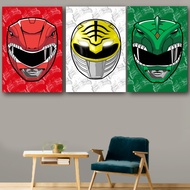 Power Rangers Wall Decor Wooden Poster Aesthetic Wall Decoration Tokusatsu Room 21x30 30x42