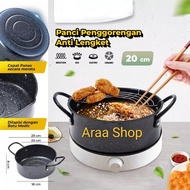 20cm Non-Stick Multipurpose Frying Pan / 20cm Drain Pan / 20cm Deep Frypan Cookware / Multifunctiona