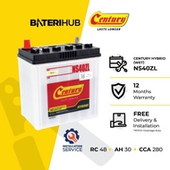 [Installation Provided] Bateri Kereta NS40ZL Century Hybrid WET | Car Battery Myvi Bezza BateriHub
