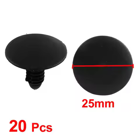 X Autohaux 20/100/200Pcs Black Plastic Splash Guard Fastener Rivet Clips 8Mm X 20Mm X 25Mm Interior 