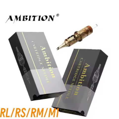 Ambition Premium 20pcs RL/RM/RS Tattoo Cartridge Round Liner Shader Curved Magnum Tattoo Needle 1RL 