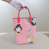 💖Goyard 戈雅 粉色 poitiers mini 手提版，後加設計師塗鴉(迪士尼三公主和城堡)