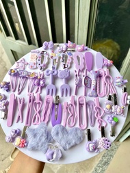 Set 50 kẹp tóc tone màu tím dễ thương cho bạn nữ và bé gái kẹp tóc màu tím xinh nhiều mẫu