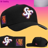 NFL San Francisco 49ERS Adjustable Hat - Embroidered - Black - Baseball Cap