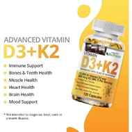 advanced Vitamin D3 K2 10000 IU D3 + 200mcg K2 MK7 Immune Support Supplement
