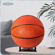[xuqmvck] Acrylic Ball Stand Rack Decoration Football Stand for Sports Ball Rugby Ball Black