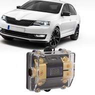 Distribution Fuse Block  Universal Power Ground Distributor for Car Audio 0/2 Gauge Cord